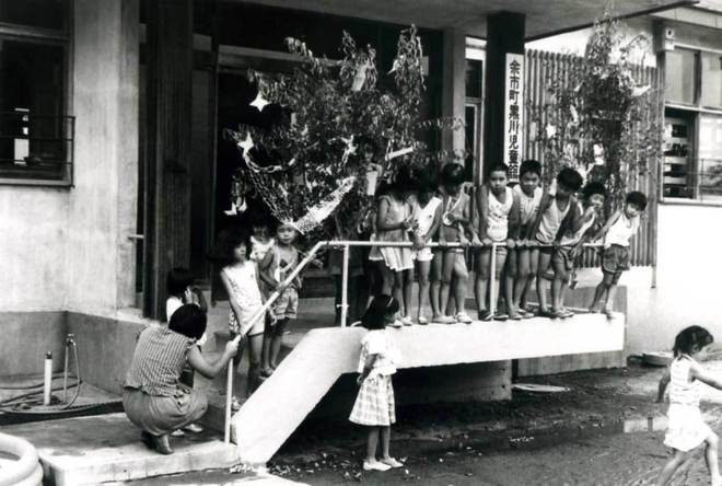 写真「七夕祭り　黒川児童館」（昭和60年）